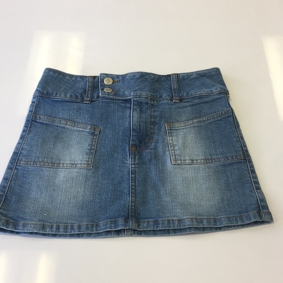 BLUE ASPHALT DENIM SKIRT SIZE 1/2 - Picture 1 of 3